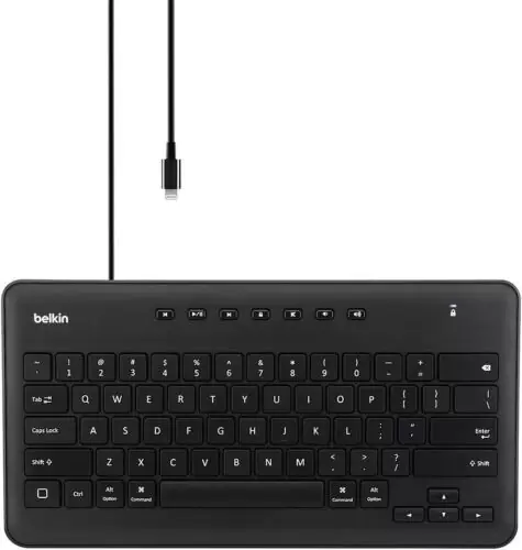 C $60.00 Belkin B2B124 Secure Wired Keyboard for iPad with Lightning Connector, Black 745883656899