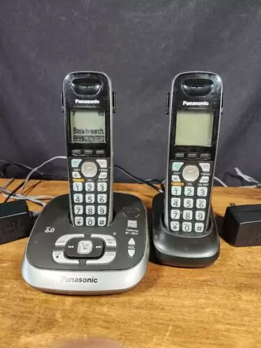 C $35.00 Panasonic Kx Tg4031 Answering Machine And 2 Handset Phones Dect 6.0
