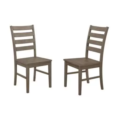 C $359.99 Walker Edison 2pcs Modern Ladder Back Dining Chairs In Aged Grey