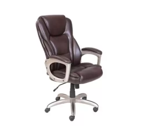 C $197.97 Office Chair Big & Tall Bonded Leather Commercial with Memory Foam, Brown 744110417302