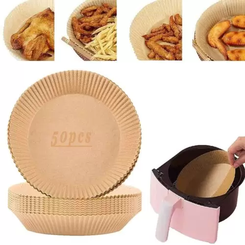 US $13.06 Air Fryer Liners For Microwave Air Fryer Steamer Pack of 50 Baking Paper Liners
