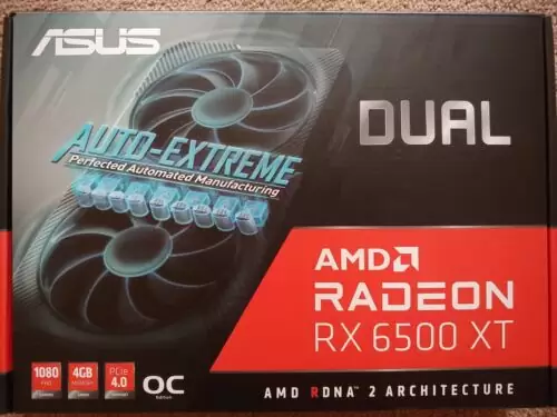C $180.00 ASUS TUF Gaming AMD Radeon RX 6500 XT OC Edition Graphics Card 4GB GDDR6