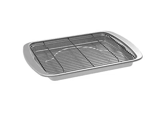 US $23.56 Oven Crisp Baking Tray, 17.10 x 12.40 x 1.40 inches