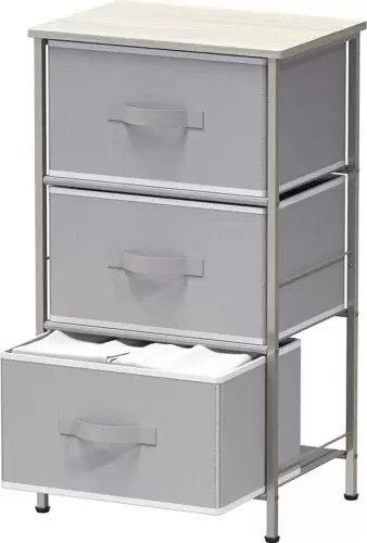 SimpleHouseware Nightstands Dresser for Bedroom 3-Tier Organizer Drawer Storage